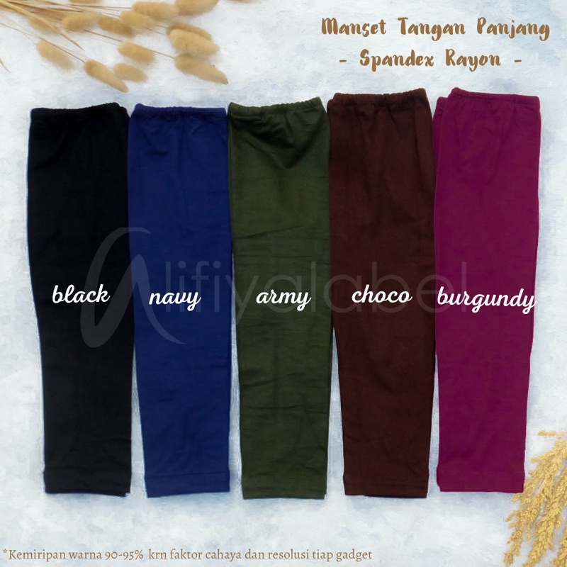 MANSET TANGAN POLOS PANJANG JUMBO PREMIUM SPANDEK RAYON