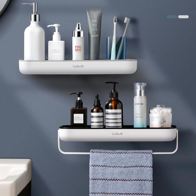 PREMIO Rak Gantung Tempat Sabun Handuk Tempel Dinding Kamar Mandi