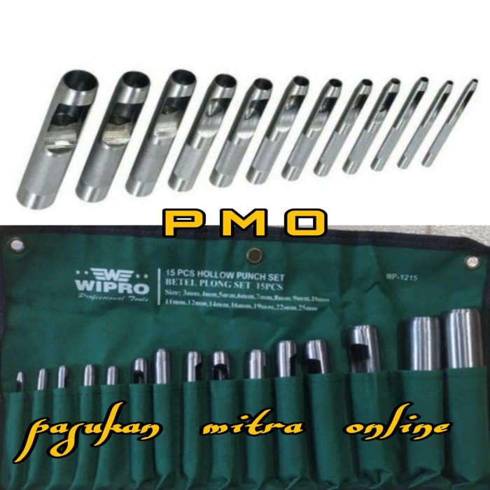 

Jualan Jual 12 Pcs Wippro Holow Punch - Alat Pembolong Gasket Kulit Plong Trendi