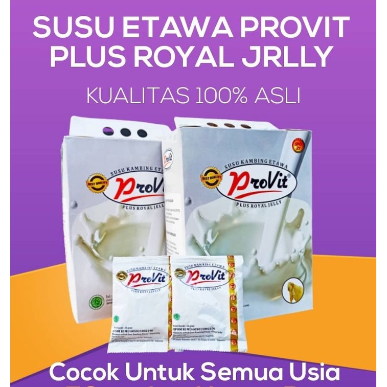 

susu kambing etawa provit plus royal jelly 1 renceng/10 sashet