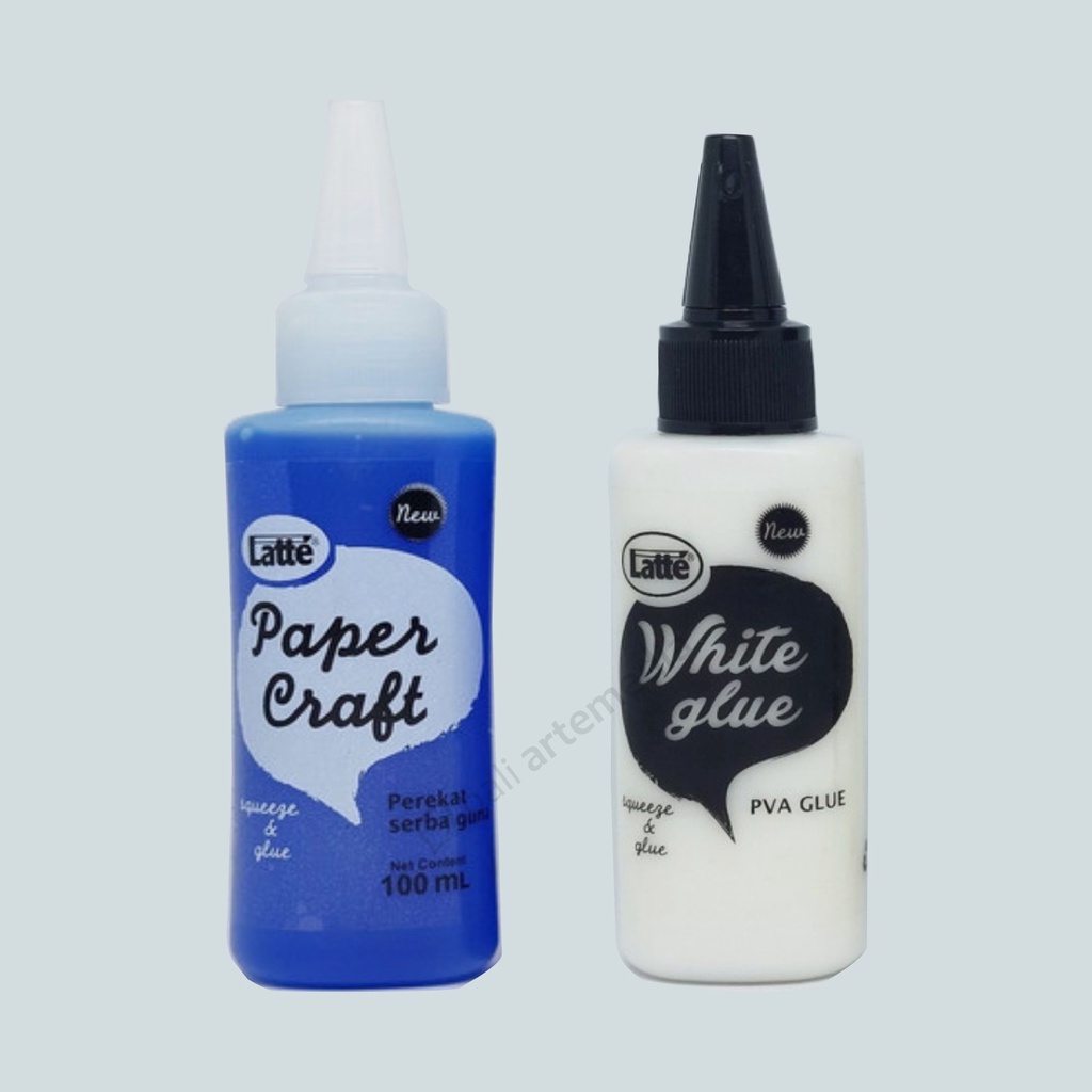 Latte White Glue PVA  &amp; Paper Craft Perekat Serba Gun/ 100ml