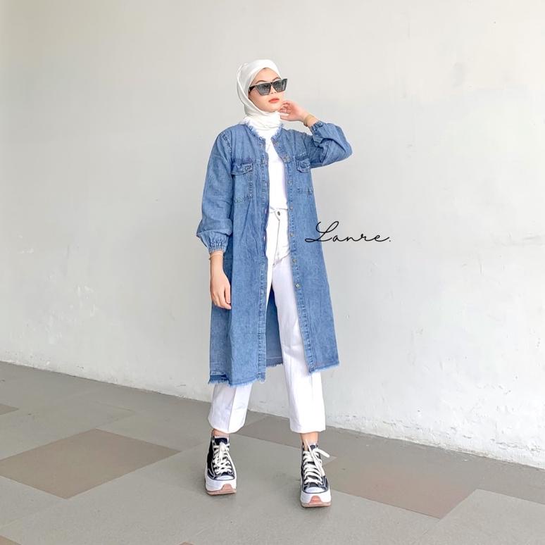 IDN.18Oc22ᴵ ‑ LOFI LONG JAKET DENIM - jaket jeans panjang tunik jeans tunik denim jaket murah jaket 