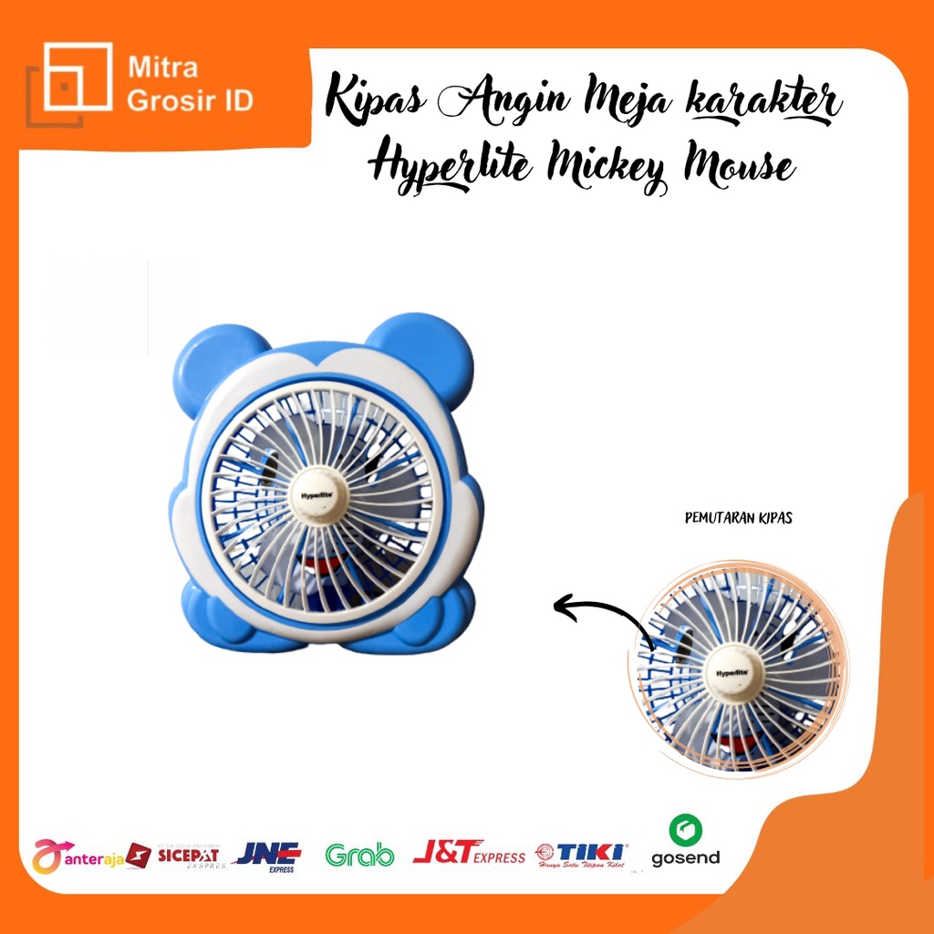 Kipas Angin Meja Karakter HYPERLITE Mickey Mouse