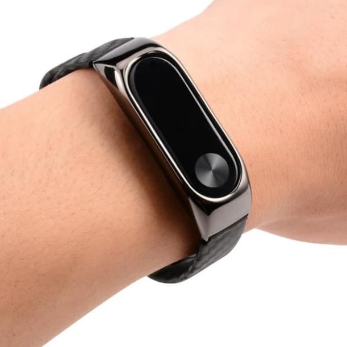 Xiaomi Mi Band 2 Strap Fiber Carbon Replacement Premium Metal Case