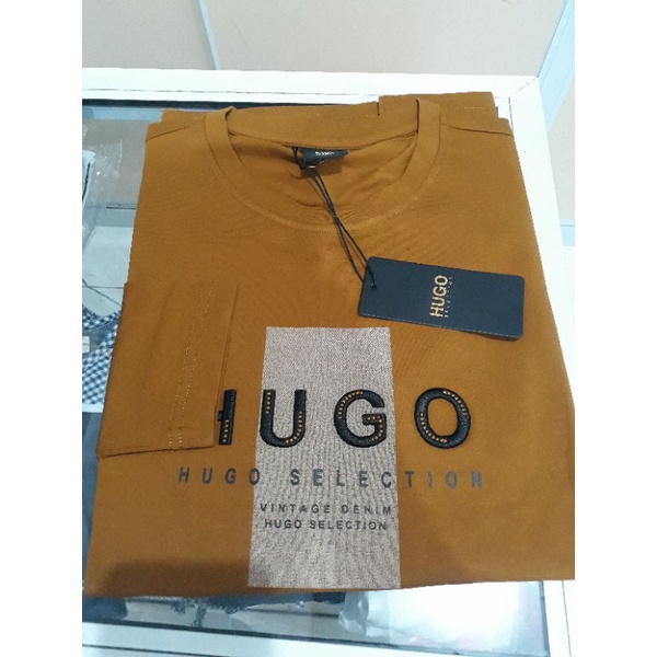 baju kaos oblong hugo selection lengan panjang