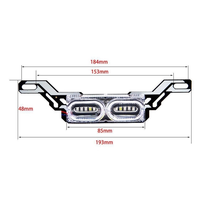 Lampu Strobo Belakang Motor DRL 12V Warna rgb