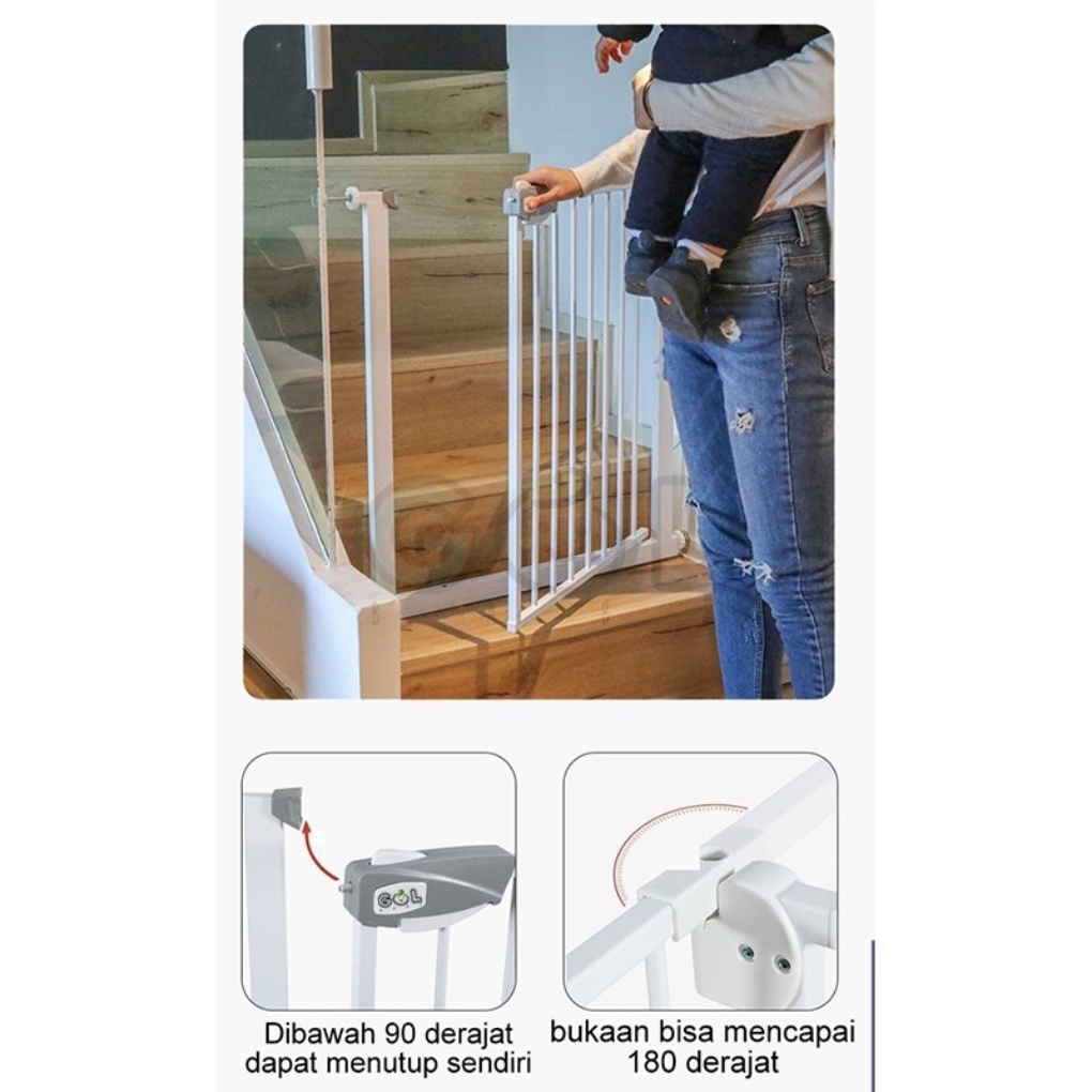 Baby Safety Gate Pressure Pintu Pagar Pengaman Pembatas Bayi Anak Tangga Dapur Kamar Mandi Safe HIGH QUALITY