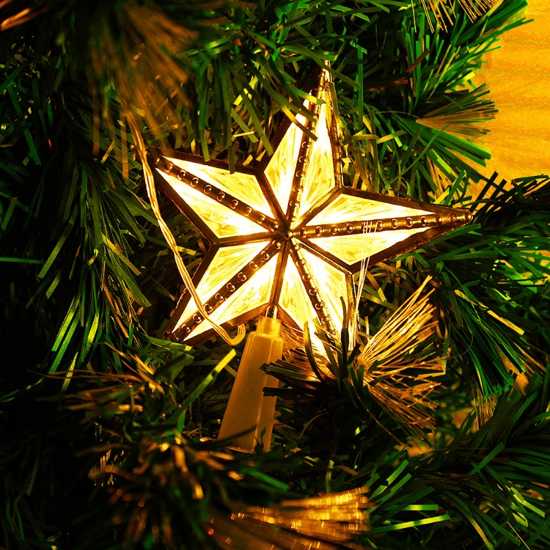 Ornamen Gantung Bentuk Bintang Pentagram Untuk Dekorasi Pohon Natal