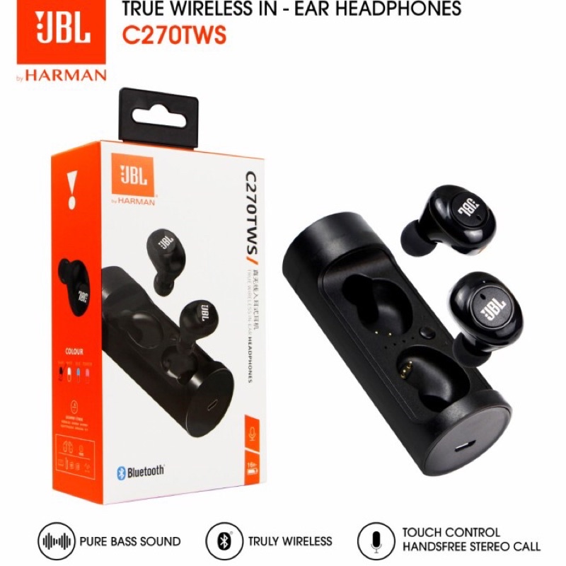 JBL C270 TWS Bluetooth Earphone Wireless Headphones For Andorid Ios