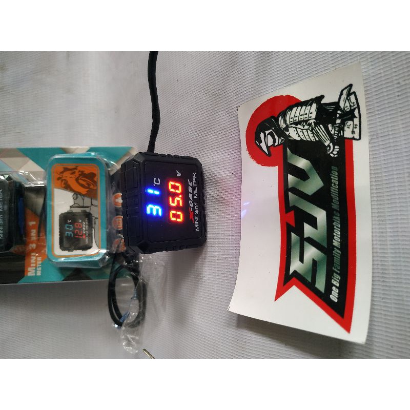 VOLTMETER MINI 3 IN1 MODEL KOSO + CHARGE USB TERMURAH