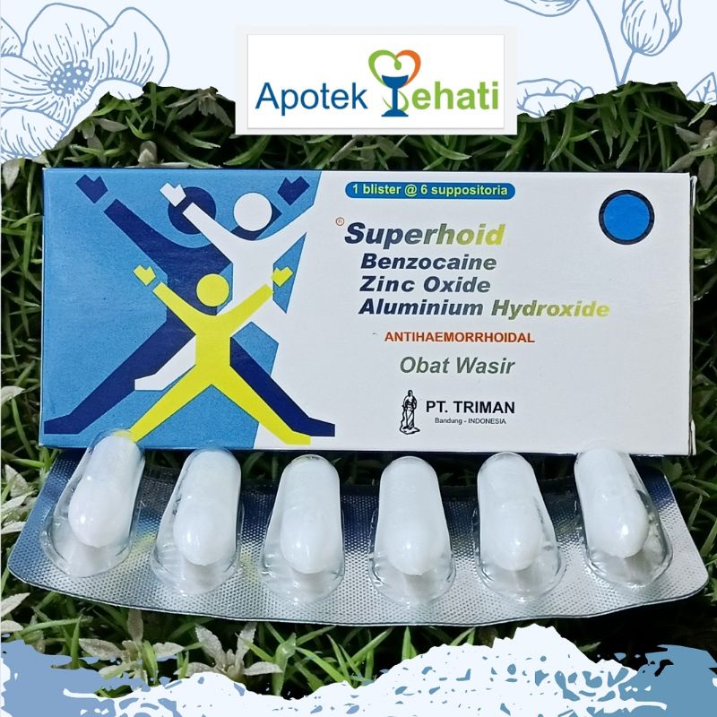 Superhoid Suppositoria Obat Wasir per Blister isi 6 Supp