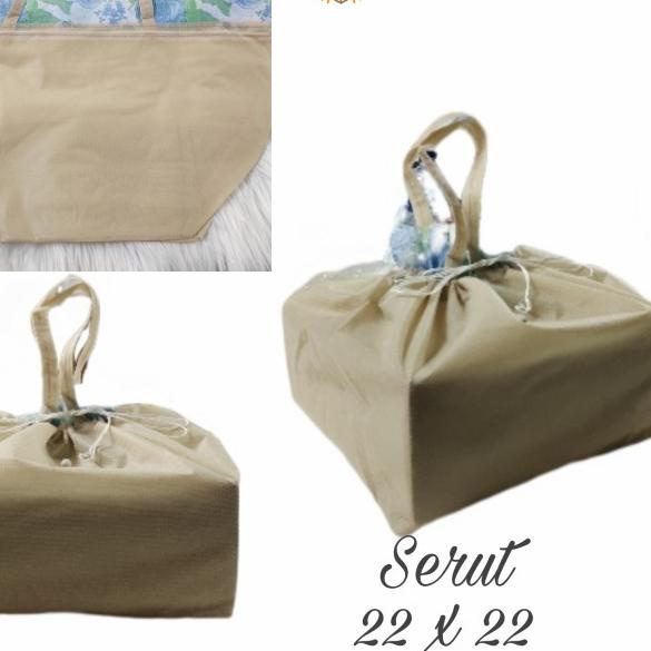 

Tas Kain / Goodie Bag SPUNBOND Serut Uk 22 x 22 cm Perlusin - Hijau
