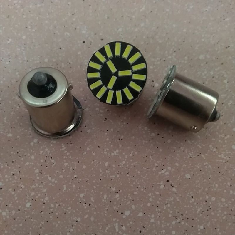 C027 Lampu LED Super Terang 21W 1156 COB 12 SMD 12V Warna Putih