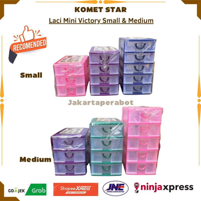 Komet Star Laci Mini Container M5 / Laci Susun 5 Komet Star / Laci Kabinet Mini Container Victory Susun 3 4 5 Tingkat ( Small dan Medium )