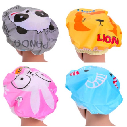 LS Topi Mandi Karakter Lucu Anti Air / SHOWER CAP KARAKTER Unik Lucu