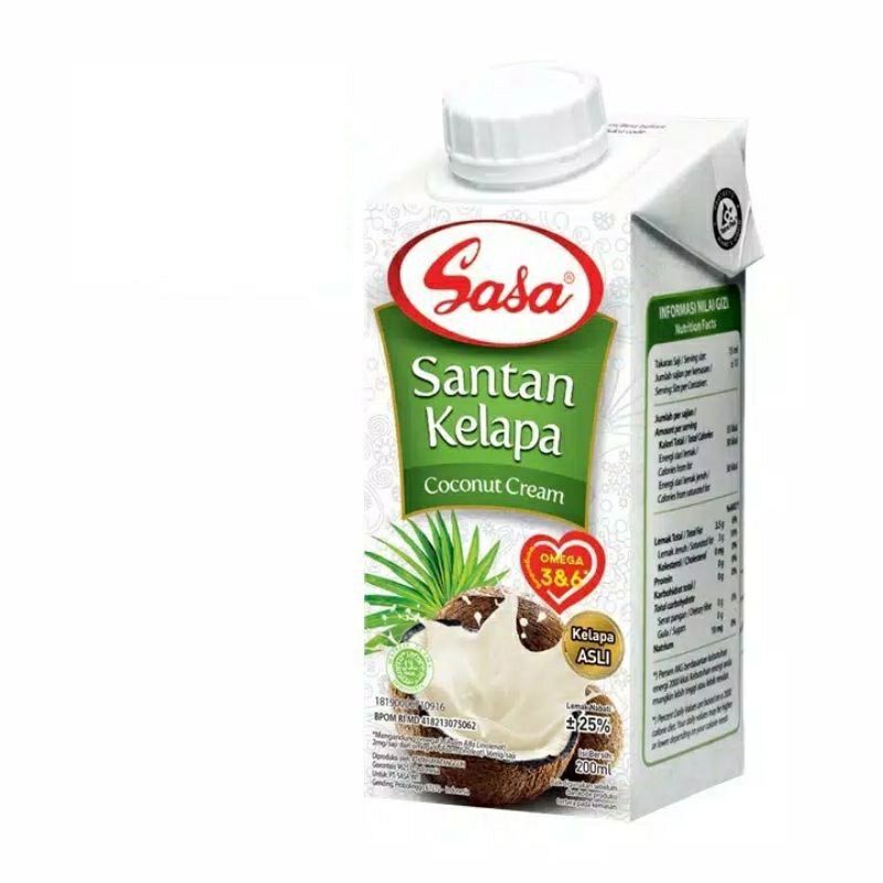 

COCONUT MILK | SASA SANTAI CAIR SIAP PAKAI 200ML | SANTAI INSTAN SIAP PAKAI
