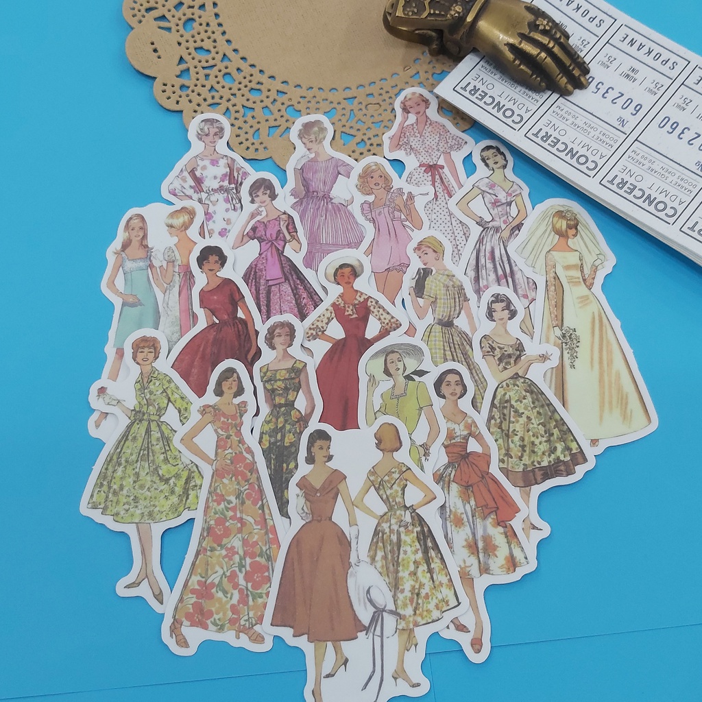 

Retro Vintage Girl Sticker Untuk Journaling Jurnal Aesthetic