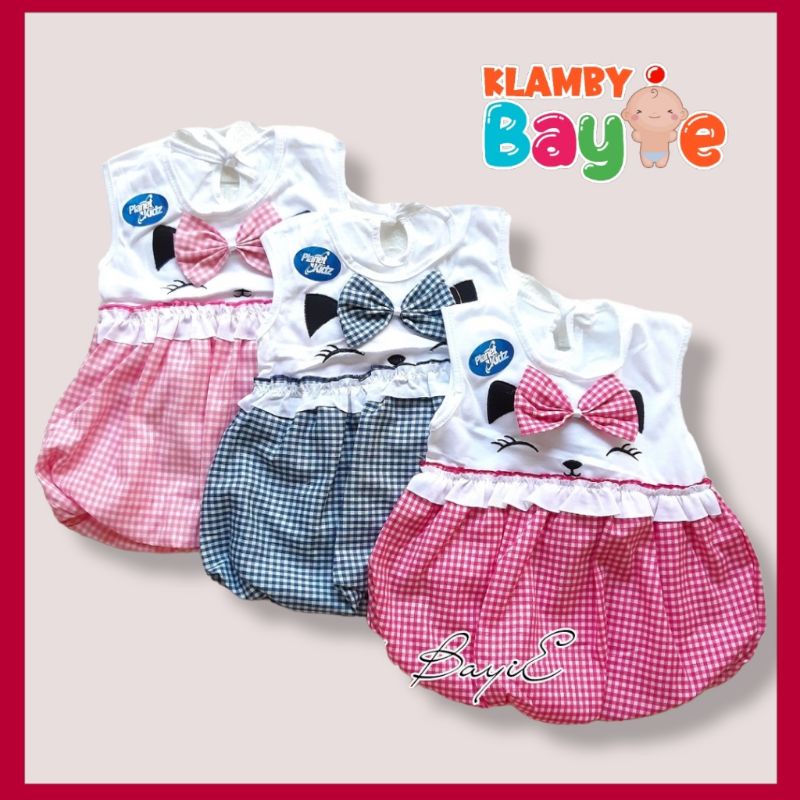 PLANET KIDZ Dress Rok Balon Bayi 0-6 bulan Motif Kotak / Baju Anak Bayi Perempuan Murah Lucu Bagus