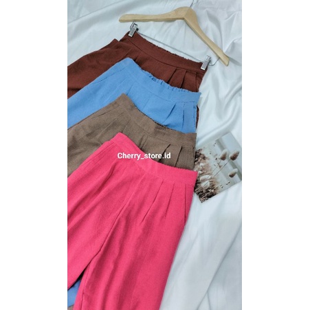 CHERRY_CELANA/BJU/SETELAN LINEN PREMIUM