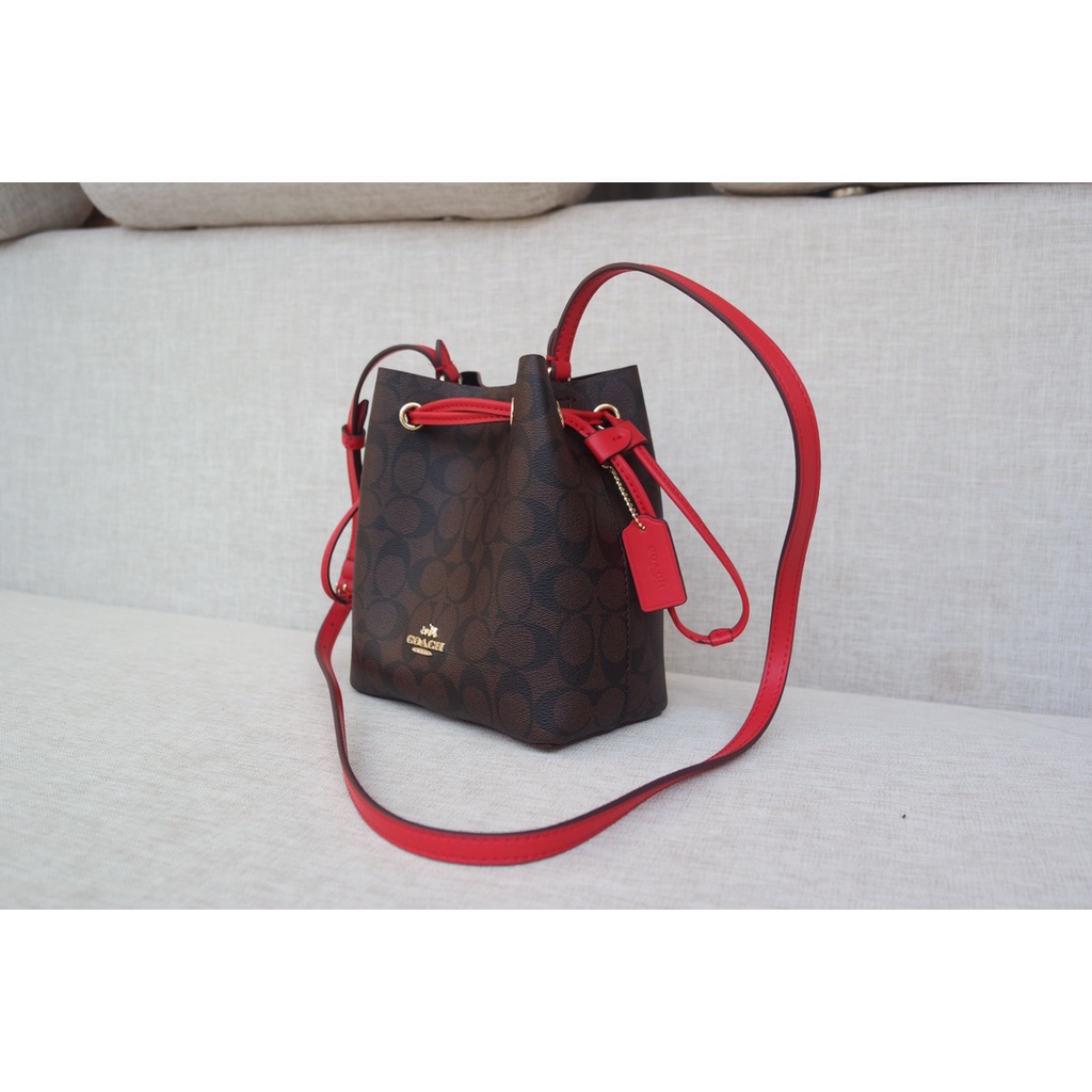 [Instant/Same Day]Coach  83856 drawstring bucket bag shoulder bag messenger bag handbag   stb