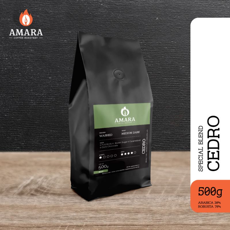 

Amara Special Blend - Cedro 500GR - Arabica 30% Robusta 70%