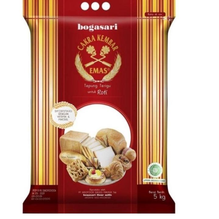 

10.10 Promo Brand Tepung Cakra kembar emas cake tepung terigu untuk roti 5 Kg gas !!