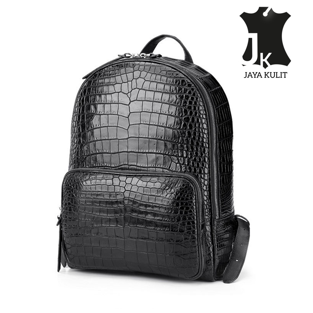 Jaya Leather TAS RANSEL PRIA WANITA IS UNISEX KULIT ASLI CROCODILE SKIN BAG PREMIUM QUALITY.JK.03