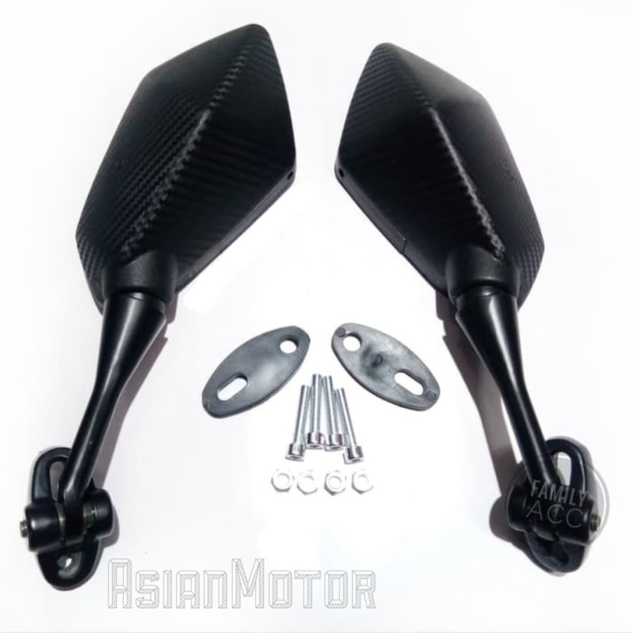 Spion Sepion Tekuk Model Ninja 250 Carbon Spion Sepion Lipat Carbon Nmax Pcx CBR150 N250 CBR250 UNIVERSAL