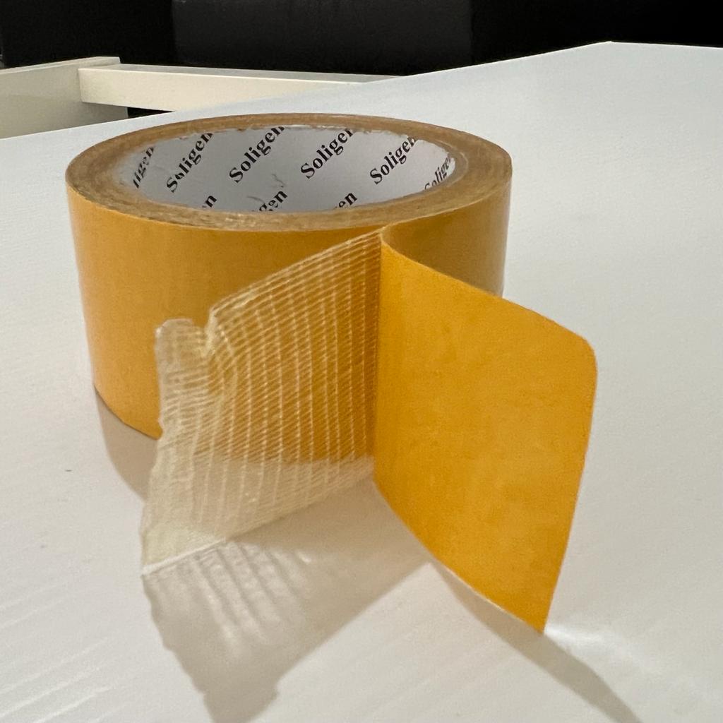 Double Tape Serat Fiber SOLIGEN Isolasi Lakban Selotip 2 Inch 50mm x 10 Meter
