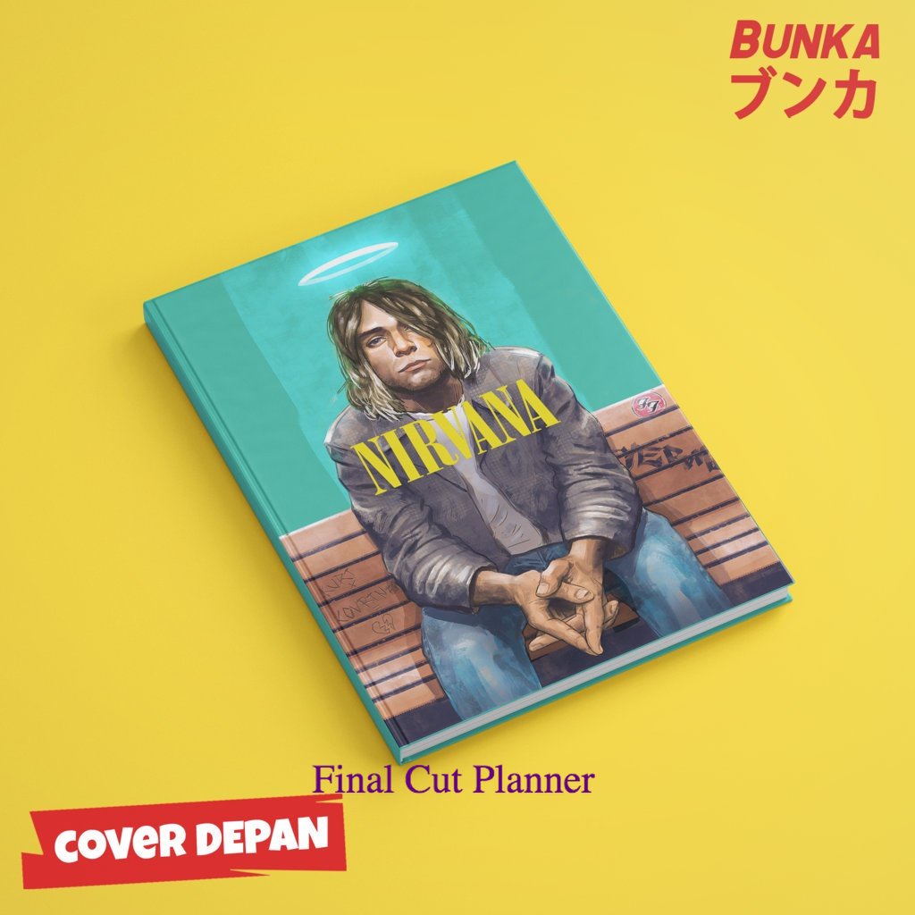 

buku tulis polos/bergaris Band Nirvana kurt Cobain 5 Hardcover A5 Buku Tulis Catatan Notes Agenda Planner Jurnal