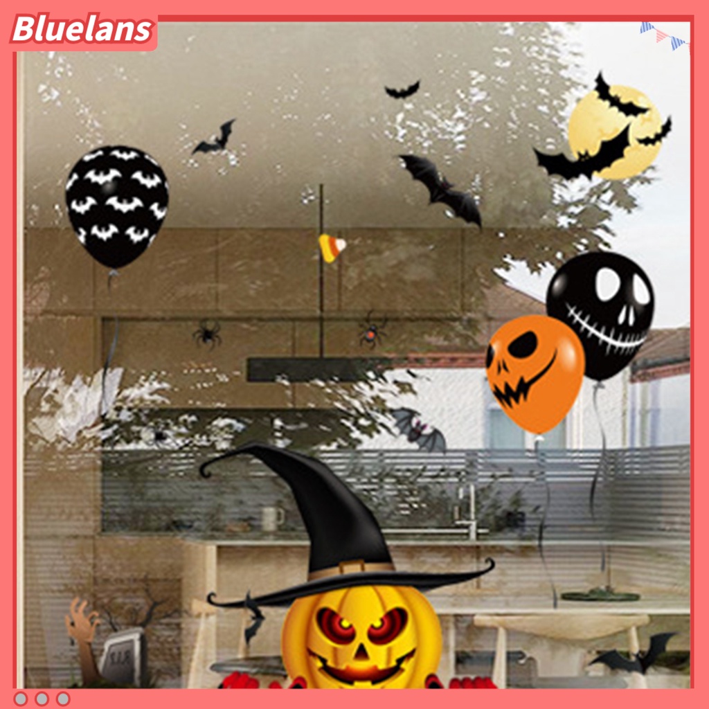 Stiker Dinding Bahan PVC Mudah Dilepas Gambar Motif Halloween Untuk Dekorasi Rumah