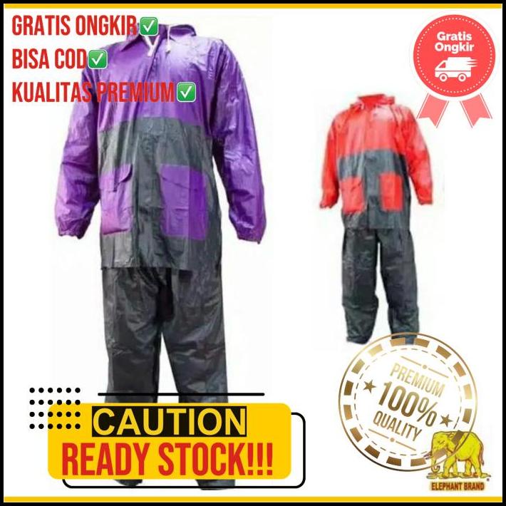 Jas Hujan Mantel Jaket Celana Elephant Brand Bicolour 234R