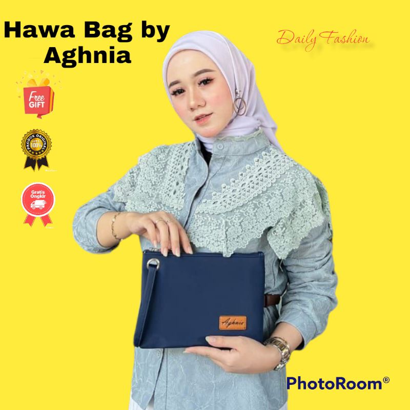 HAWA HANDBAG BY AGHNIA BAHAN CHOCOLY ANTI AIR WATERPROOF