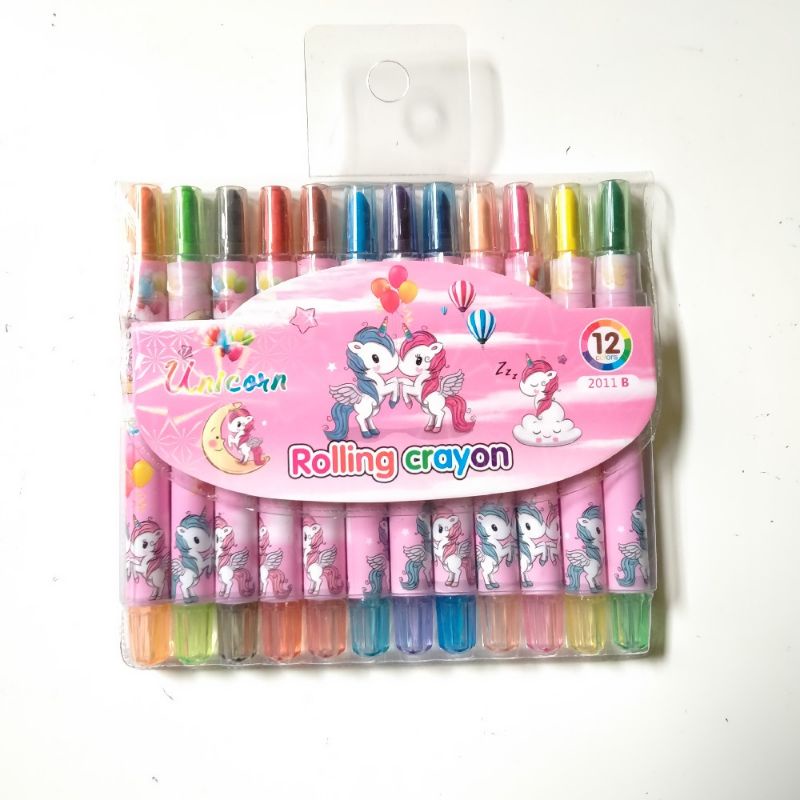 

Rolling Crayon Unicorn 12 warna