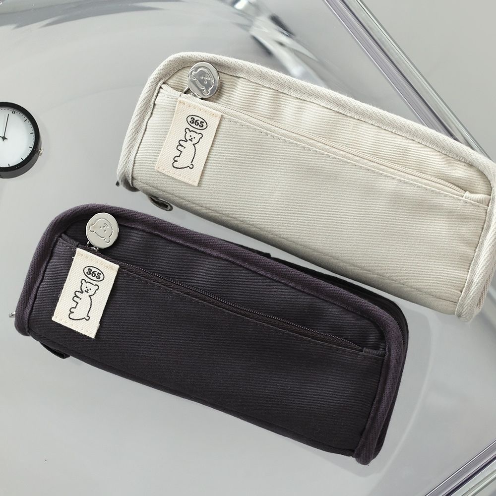 ▥Sera 2022 Baru Fashion Warna Solid Kapas Tiga Dimensi Kapasitas Besar Siswa Tempat Pensil Tas Alat Tulis Makeup Tas Penyimpanan Digital