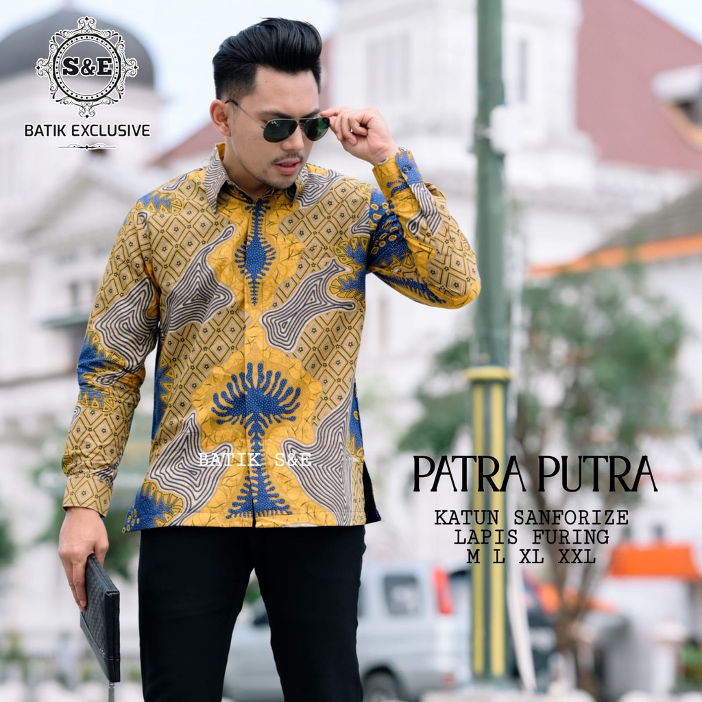 KEMEJA BATIK HIJAU LUMUT batik pria lengan panjang modern kemeja batik premium SE BATIK