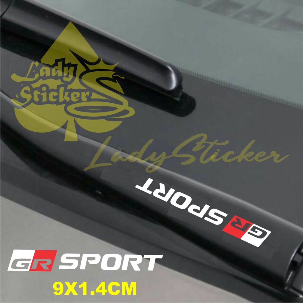 Stiker Wiper Mobil Logo gr sport cutting sticker mobil toyota gr sport