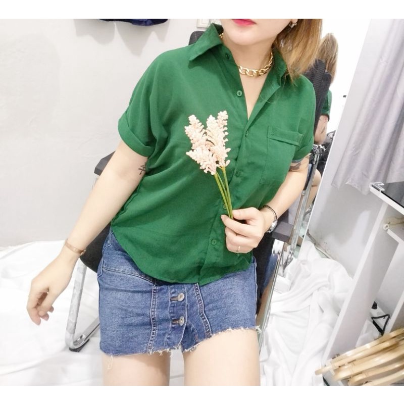 Cherry_kemeja basic / kemeja santai / kemeja kerja bahan wolfis premium
