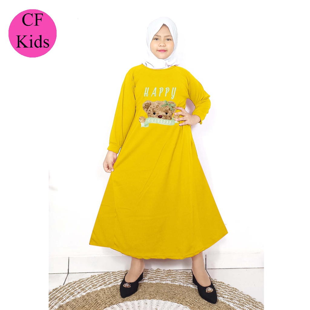 Gamis Anak Perempuan DTF Happy Bear CKids