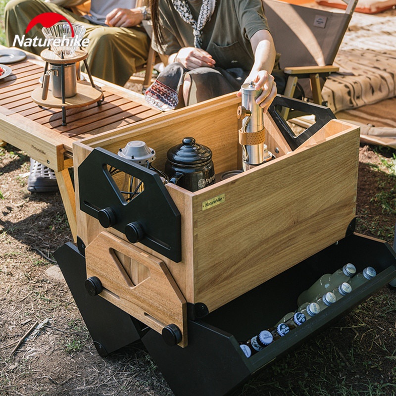 SOLID WOOD STORAGE BOX NATUREHIKE NH21SNX07 MULTIFUNGSI CAMPING KOTAK PENYIMPANAN MAKANAN BERKEMAH P