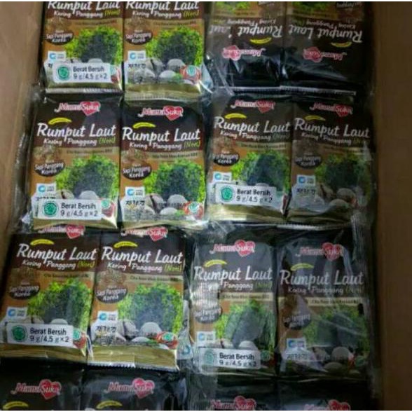 

Spesial--RUMPUT LAUT NORI SAPI PANGGANG BBQ MAMA SUKA (1 PACK isi 2 BUNGKUS)