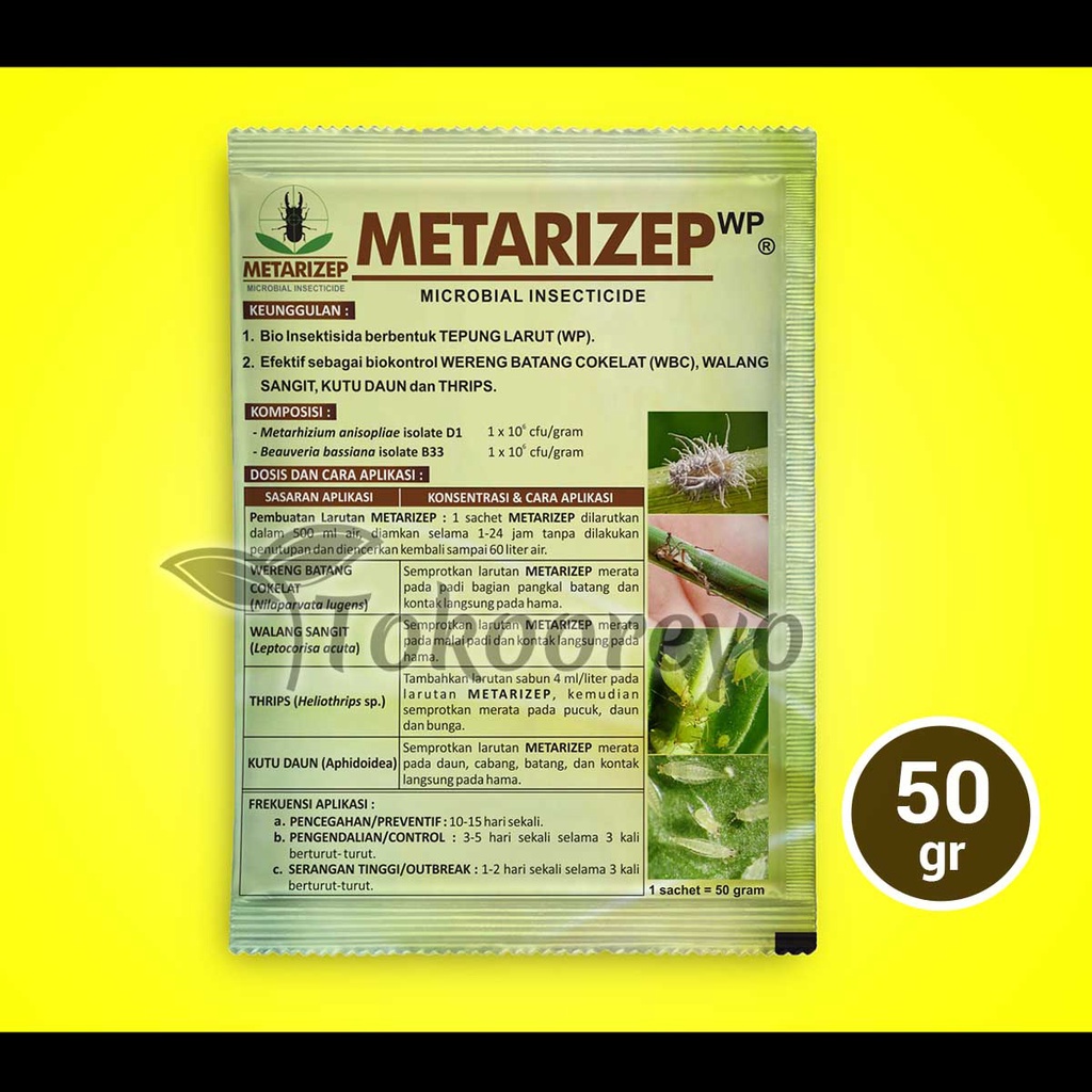 METARIZEP WP 50 GRAM PER SACHET BIO INSEKTISIDA