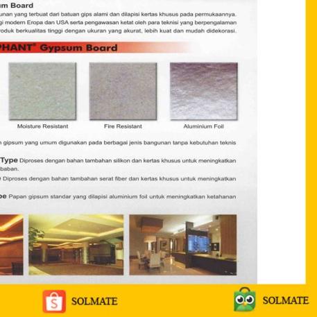 GYPSUM EBOARD 9MM KUALITAS JAYABOARD,KNAUF,YOSHINO,APLUS. HARGA MURAH