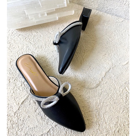 DUSHI Charlie mules - Heels wanita 3cm / hak tahu wanita