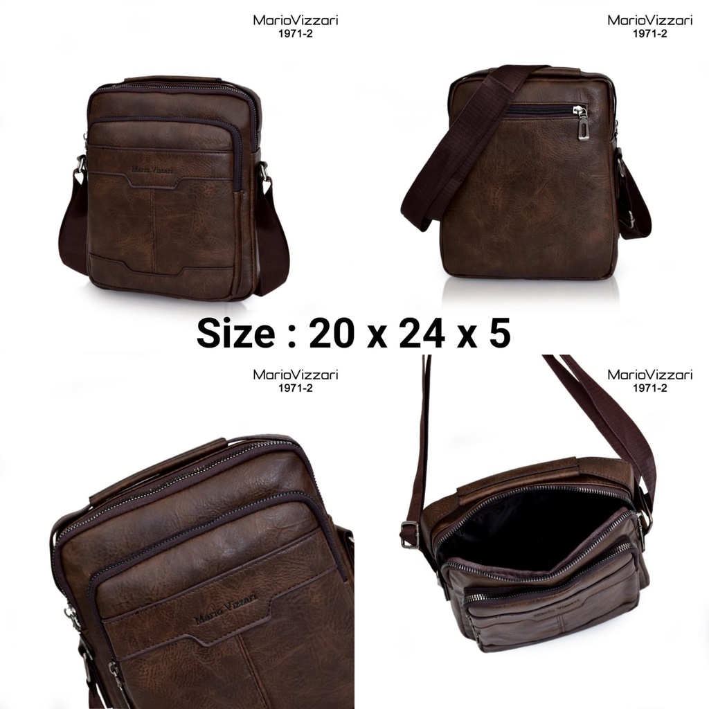 Tas Selempang Pria Kulit Mario Vizzari London (1971-2)