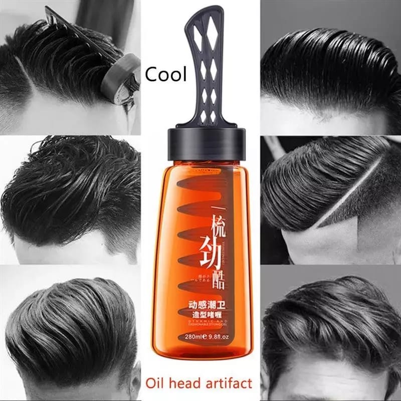 mrcaisen GEL RAMBUT SISIR minyak rambut hair stayling pria minyak rambut pomade oil tahan lama tidak lengket 260ml G008