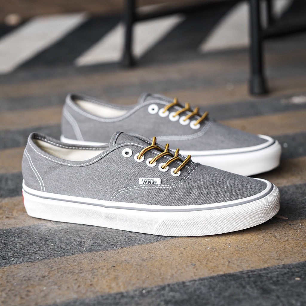 VANS AUTHENTIC x J CREW WORN CANVAS “GREY” ORIGINAL 100%