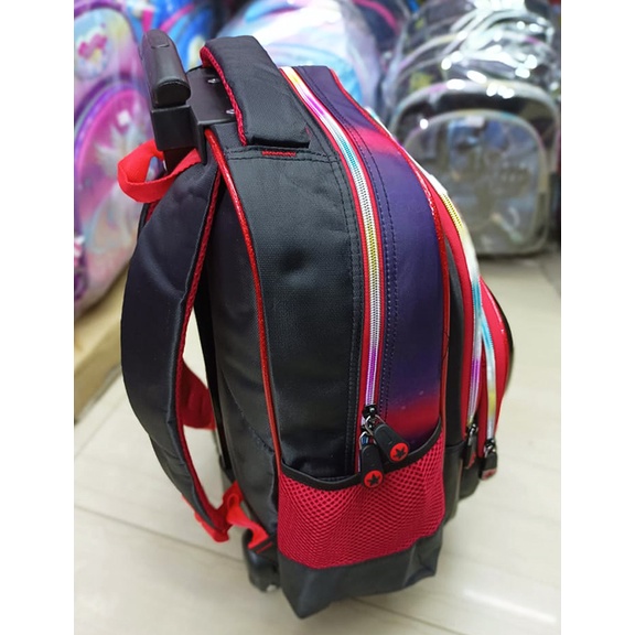 TAS PREMIUM TROLLEY DORONG 16inch UKURAN BESAR TAS ANAK SEKOLAH LAKI LAKI SD JAGOAN BINTANG TIMBUL 3RESLETING IMPORT ( Dino Dinosourus Odet Osh Duet Cool Gliter Zoom GIGI SMILE GOGO ASTRONOT 16&quot;  SD )