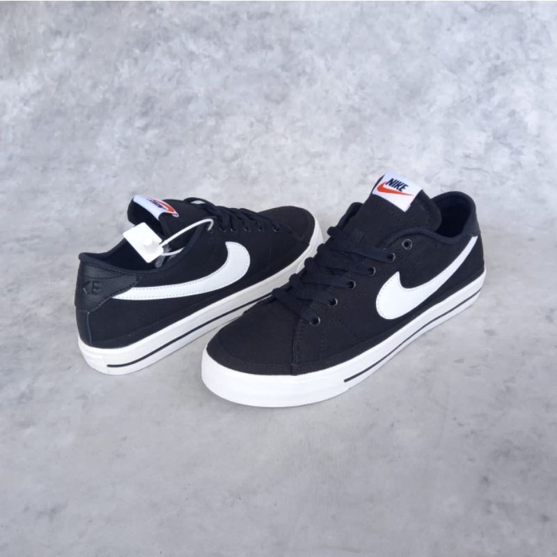 NIKE COURT LEGACY BLACK WHITE CANVAS