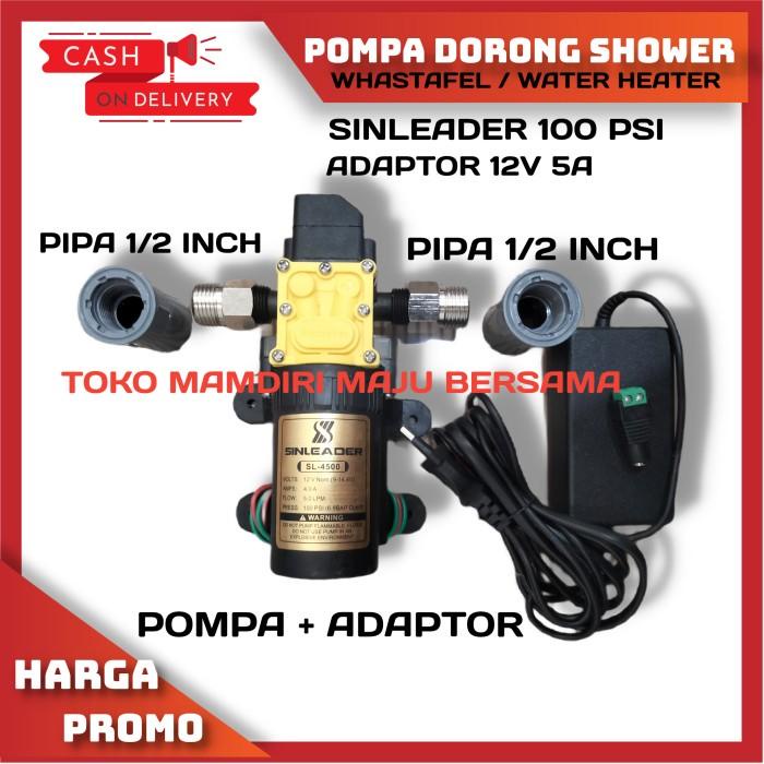 Water Heater Pompa Dorong Wastafel / Water Heater / Shower / Pompa Dc 12V Sinleader